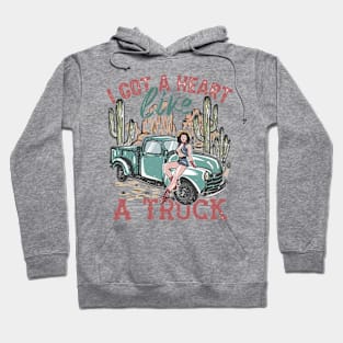 I Got A Heart Like A Truck, Cowboy, Howdy Western, Nashville, Howdy Hoodie